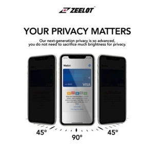 Dán cường lực iPhone ProMax - ZeeLot chống nhìn trộm (Thương hiệu Singapore)